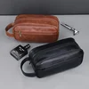 Men's Toiletry Bag Business Waterproof Wash Organizer Shaving Bag Pu Leather Cosmetic Bags Travel Lady Toiletries Makeup Handbag 5
