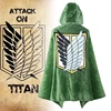 Attack on Titan Blanket Plaid Women Pajamas Gown Anime Shingeki No Kyojin Levi Cosplay Prop Cape Hoodie Blanket Throw Homewear 1