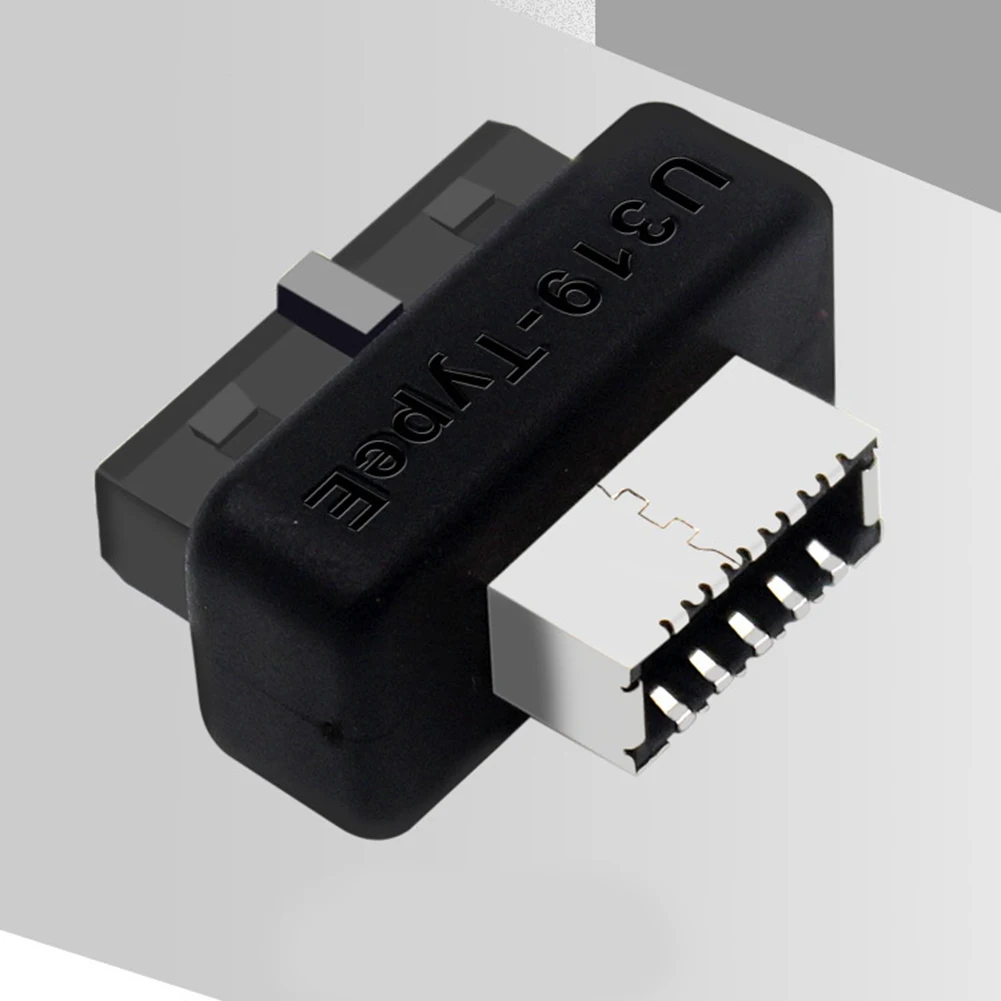 마더보드 USB 헤더 어댑터, 내부 헤더-E 타입 어댑터 커넥터, 19 핀, 20 핀-E 타입, 90 도 변환기
