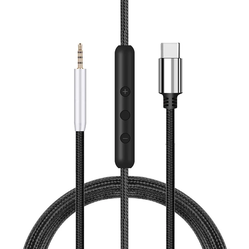 

Сменный Удлинительный кабель USB Type-C в нейлоновой оплетке для наушников Sennheiser PXC 310 360 BT