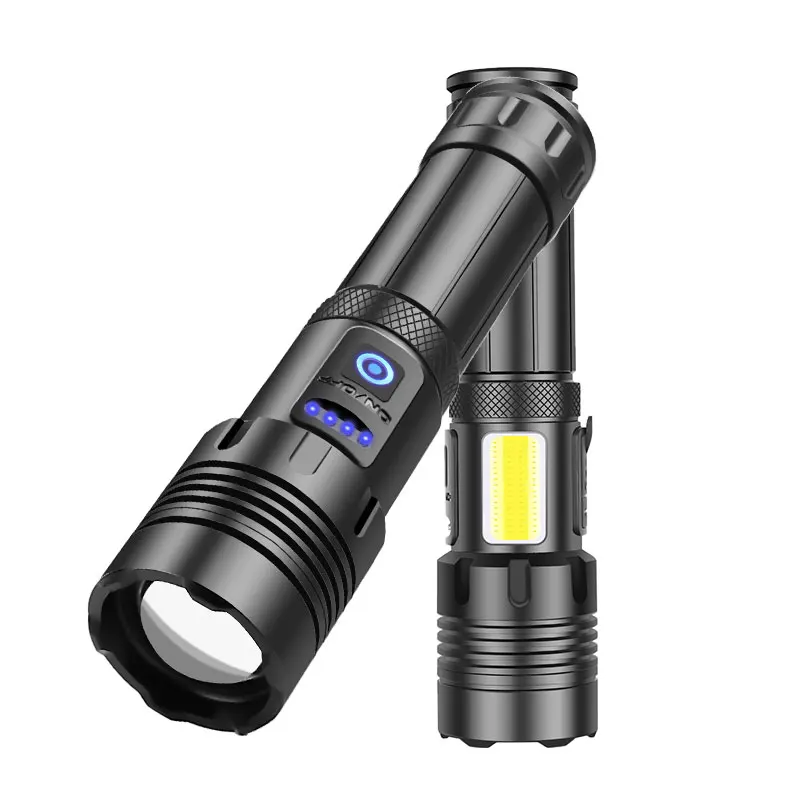 

XHP70 XHP160 Super Powerful LED Flashlight High Power Torch COB Light 18650 26650 Battery USB Rechargeable Camping Hiking Lamp