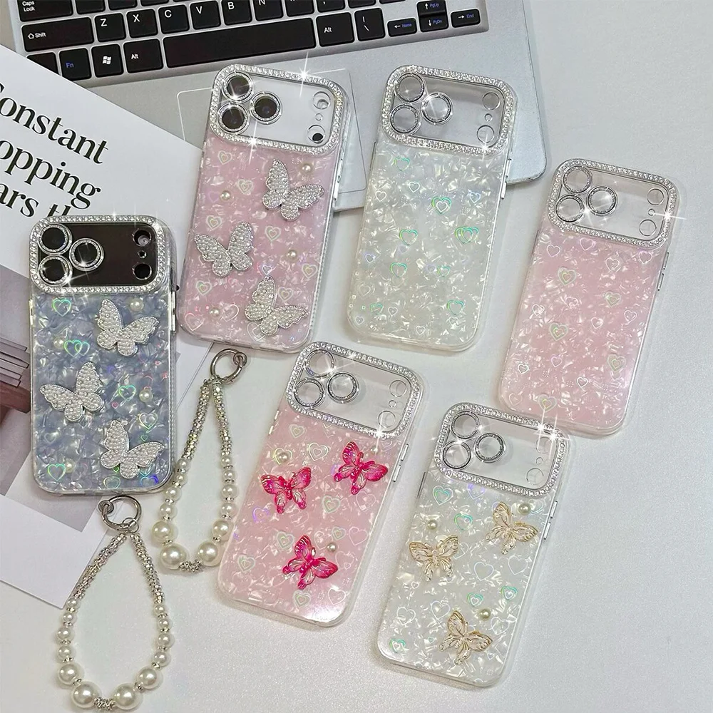 Heart Glitter Transparent Shockproof Phone Case - Soft TPU Protective Cover