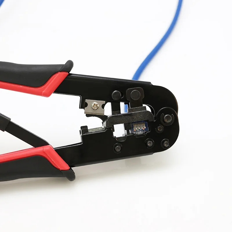 Red rj45 crimper RJ11 RJ45 Crimping Tool Ethernet Network LAN Cable Crimper Cutter Stripper Plier for 6P 8P RJ-11/RJ-12 RJ-45 3