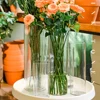 1Pcs Shatterproof Plastic Vases Tall Large Transparent Flower Vase Hydroponic Decoration Flowerpot  Acrylic Cylinder Vases 4