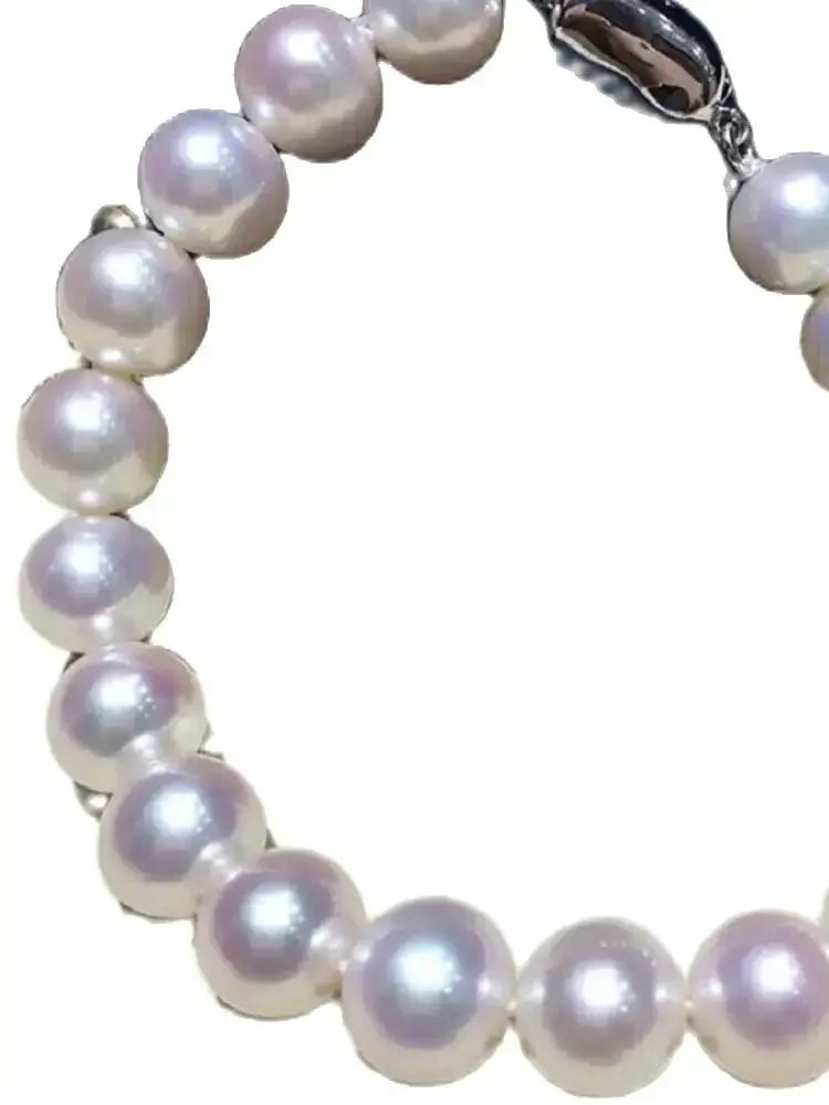 

classic 9-10/10-11mm south sea white pearl bracelet 7.5-8"