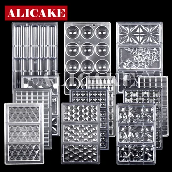 Chocolate Mould Polycarbonate Candy Chocolate Bar Molds  Acrylic Bonbons Confectionery Kitchen Baking Pastry Utensils Tools 1