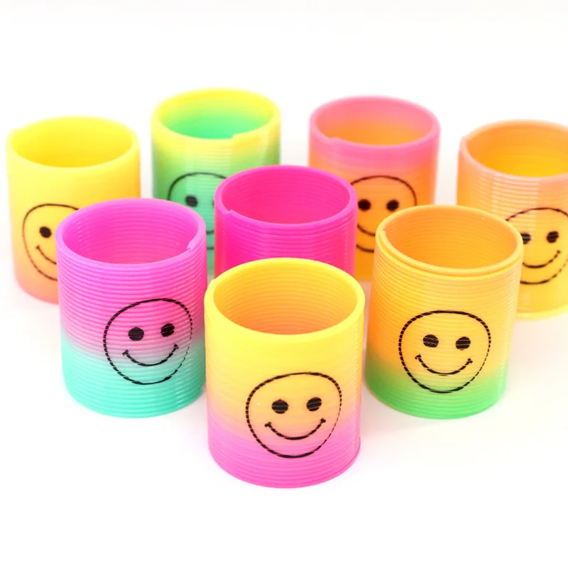 3.5CM Mini Springs Rainbow Circle Puzzle 5/10Pcs/set Kids Funny Toy Educational Toy Gifts For Child Party Bag