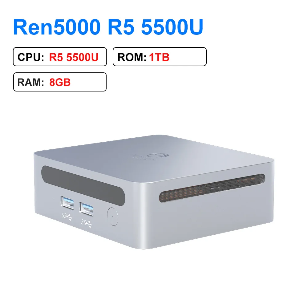 2025 GenMachine Mini PC 5500U AMD Windows 11 Ryzen 2.1GHz Up to