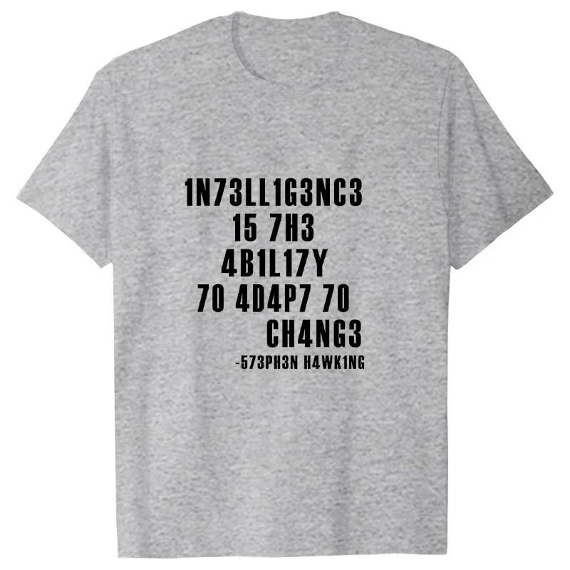 🧠 Intelligence Is the Ability to Adapt | Funny Geek Quote T-Shirt for Men 2