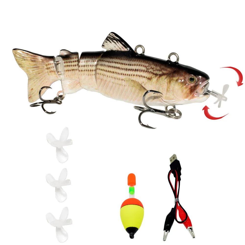 USB Rechargeable LED Tics Poisson Appât Électrique Appât Vie Comme Vibrer  Leurre Triple Reble Appâter De Pêche Électroniques T191017 Du 15,42 €