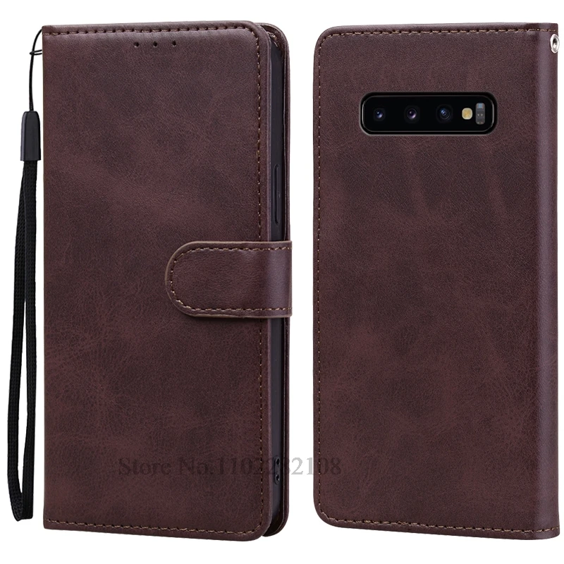 Leather Flip Wallet Case Cover for Samsung Galaxy S10 Series