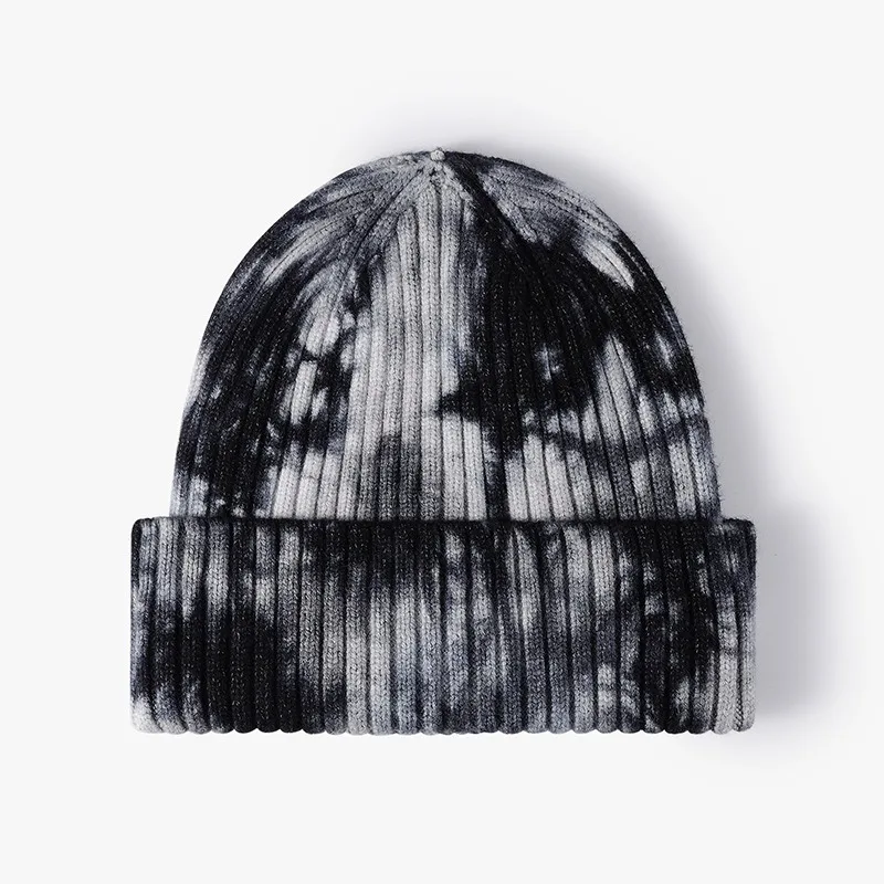 Herbst- und Wintermütze, Batik-Strickmütze für kaltes Wetter, Outdoor-Aktivitäten, Ohrenwärme, Unisex, Hip-Hop-Stil – Detail 7