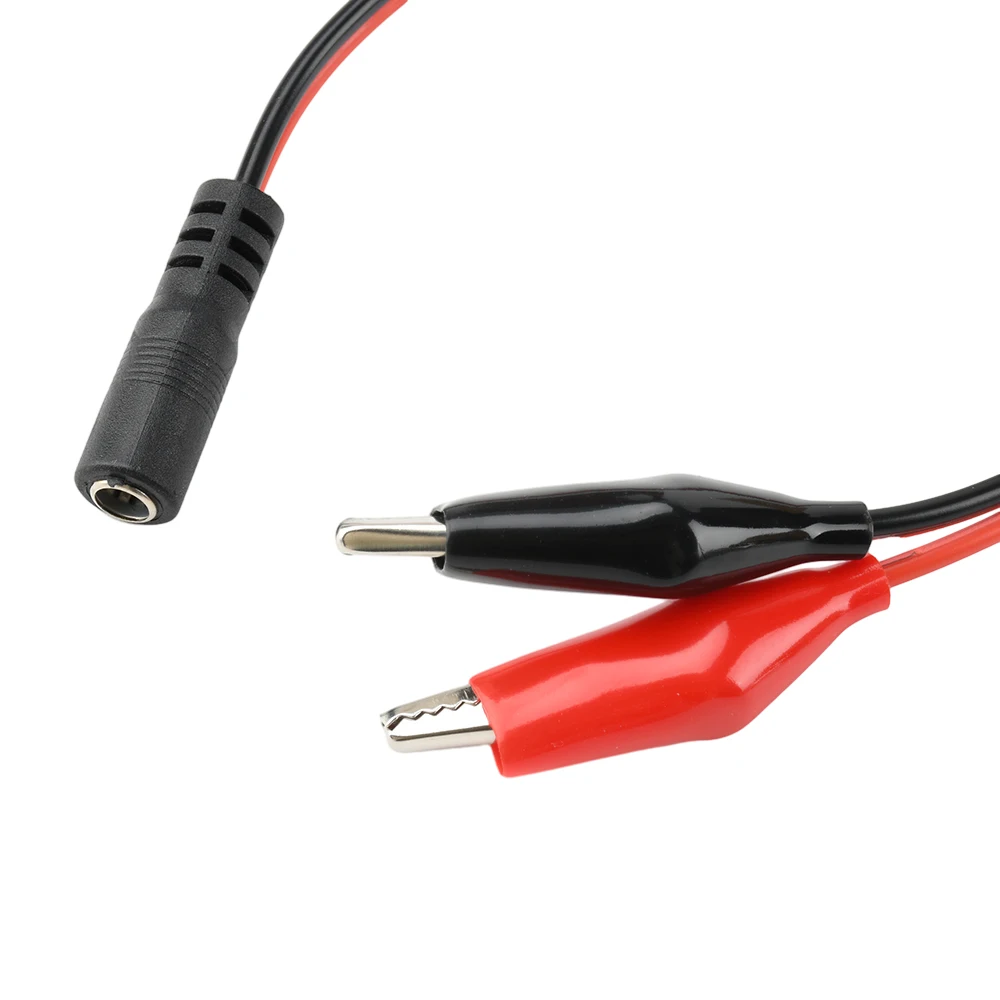 DC Male/Female Jack Connector to Alligator Clip DC Power Supply Male Female Test Leads Alligator Clip Wire Connector 25/30cm