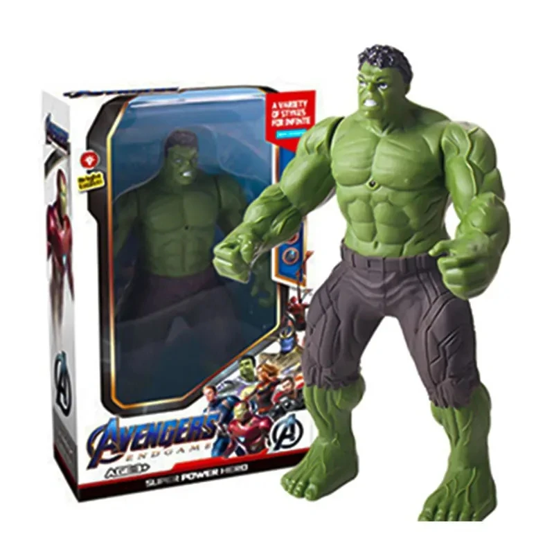 Hot Marvel Animation Toys, Spider Man, Hulk, Iron Man, PVC Activity Splicing, Doll Series Luminous Models, 2024 Large Discount - 2