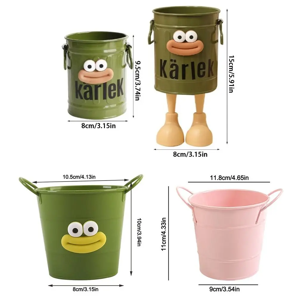 New Big Mouth Pencil Holder Cartoon Large Capacity Desktop Storage Buckets DIY Round Pen Container Students Stationery