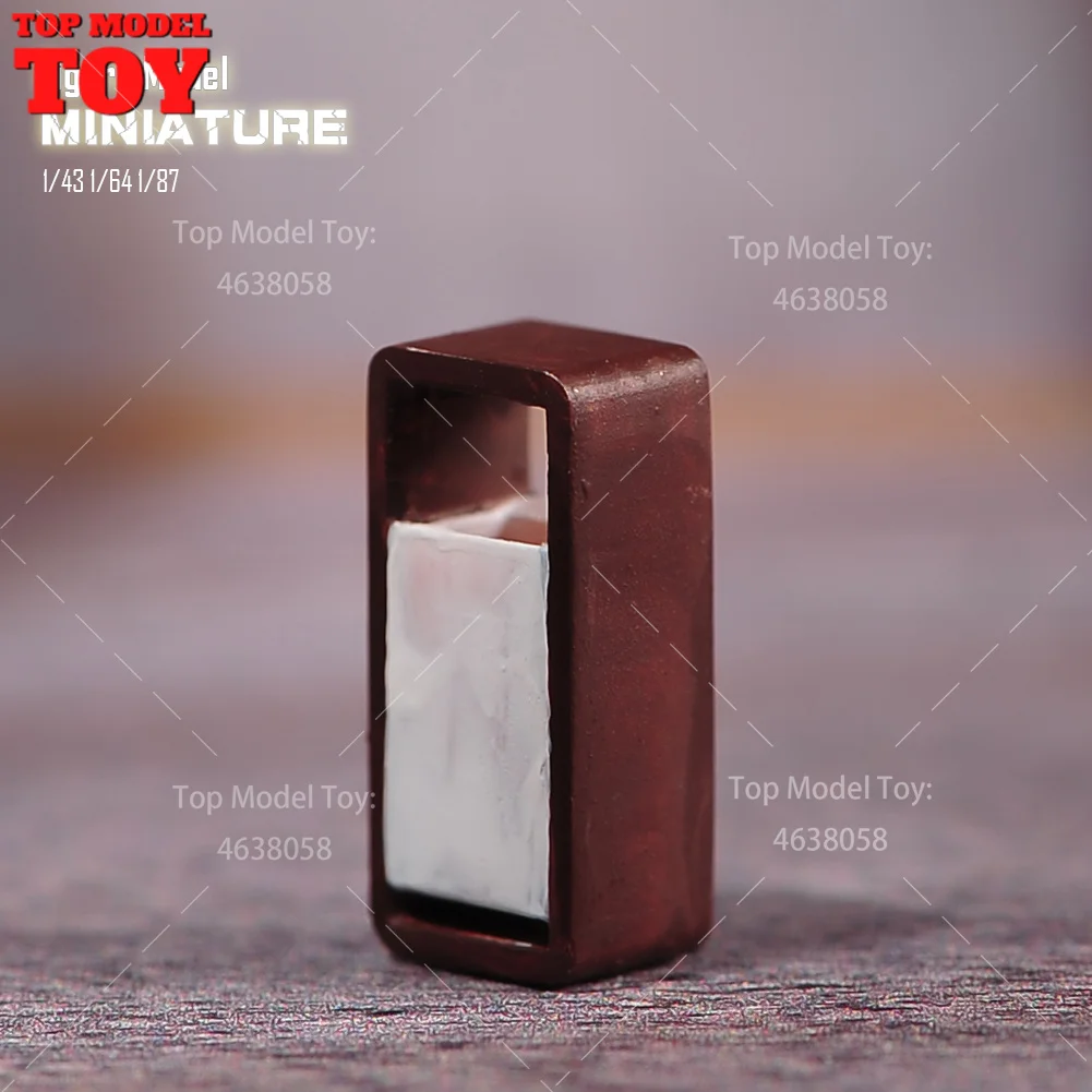 Gemalte Miniaturen einfache Mülleimer Rucksack Junge männliche Szene Requisiten Figuren Modell Miniatur Auto Zubehör Spielzeug