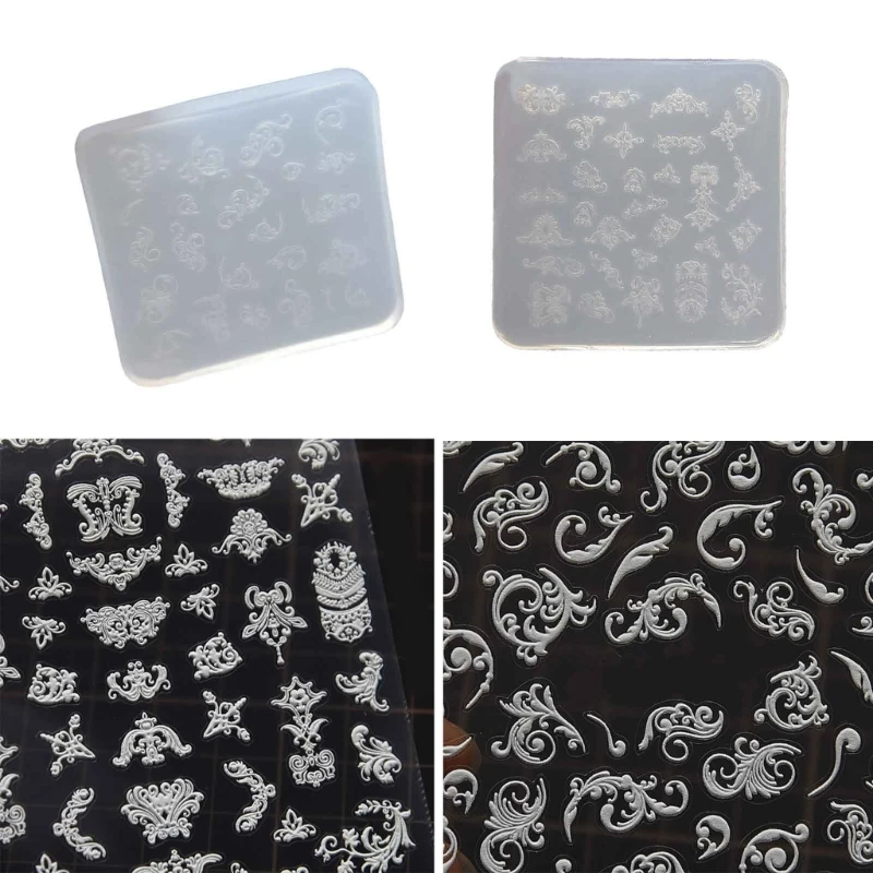 

Retro Embossed Silicone Mold Polymer Clay Earrings Mold Resin Jewelry Mold Epoxy Resin Mold for DIY Decorative Crafts