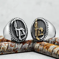 Tattoo Machine Men Rings 316L Stainless Steel Street Barbershop Tattoo Artist Rap Rock Party for Friend Couple Jewelry Best Gift 1