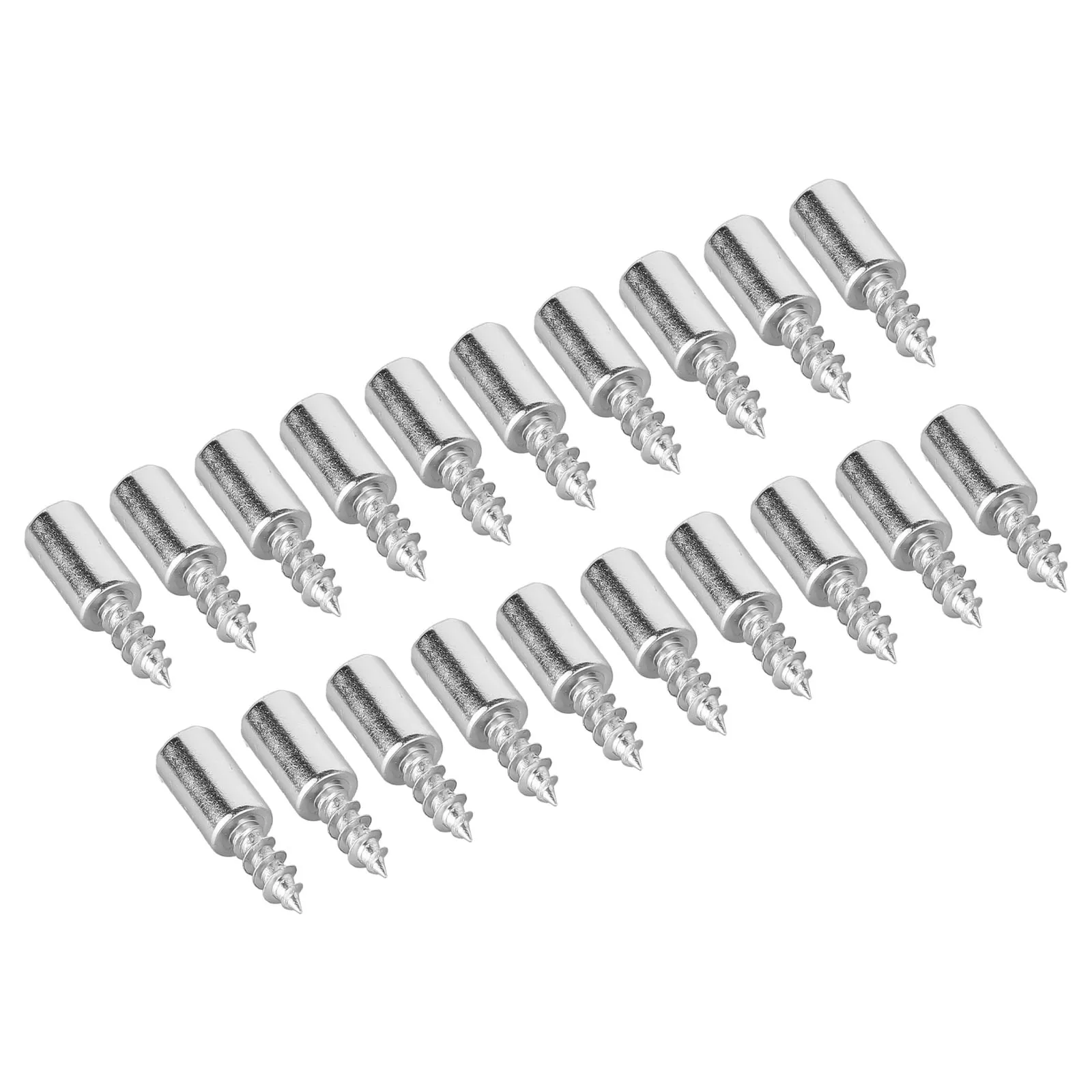 

20pcs Partition Nail Self-Tapping Screws With Rubber Sleeve Wardrobe Cabinet Laminate Support Bracket Glass Studs Pegs Hardware