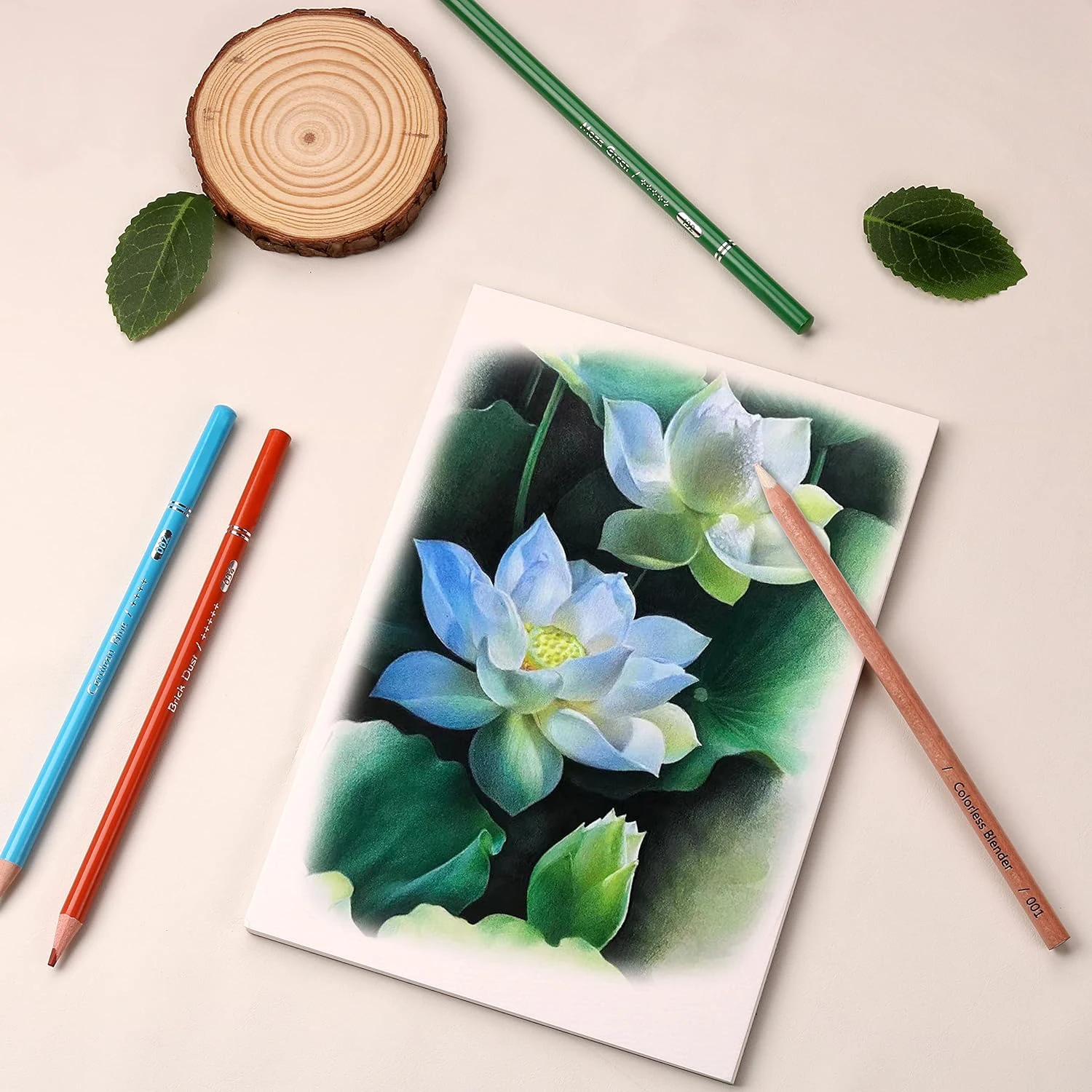 Farblose Mixer-Stifte – Professioneller Mixer-Stift zum Mischen, Schichten und Erweichen der Kanten von Buntstift-Kunstwerken (6 Stück) – Detail 4