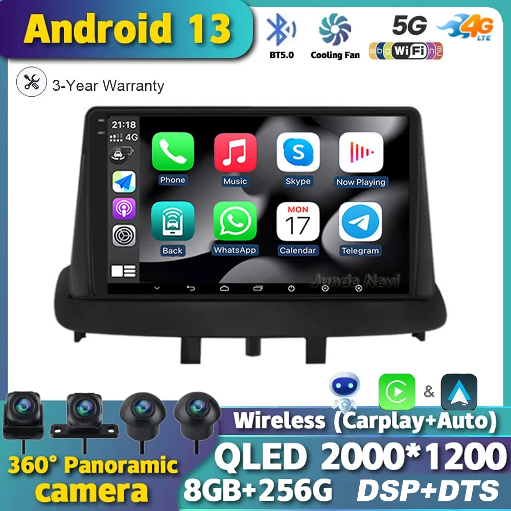 

Android 13 Car Radio For Renault Megane 3 Fluence Samsung SM3 2008 - 2014 Multimedia Video Player Carplay GPS Navigation 4G WIFI