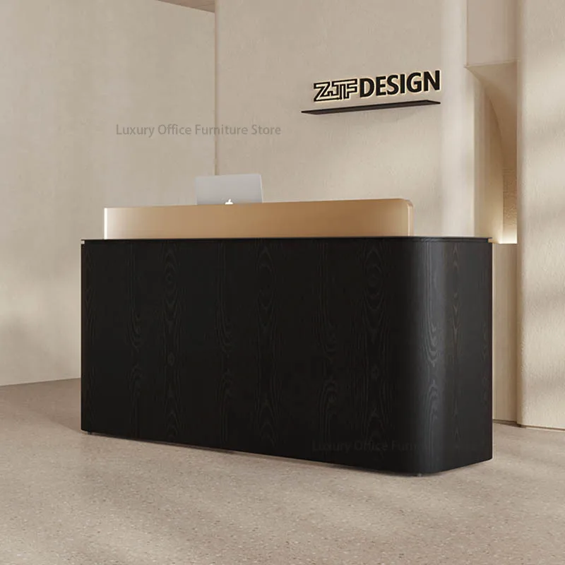 Italian Design Luxury Reception Desks Business Counters Checkout Shops Reception Desks Wooden Office Furniture Kassa LLRD