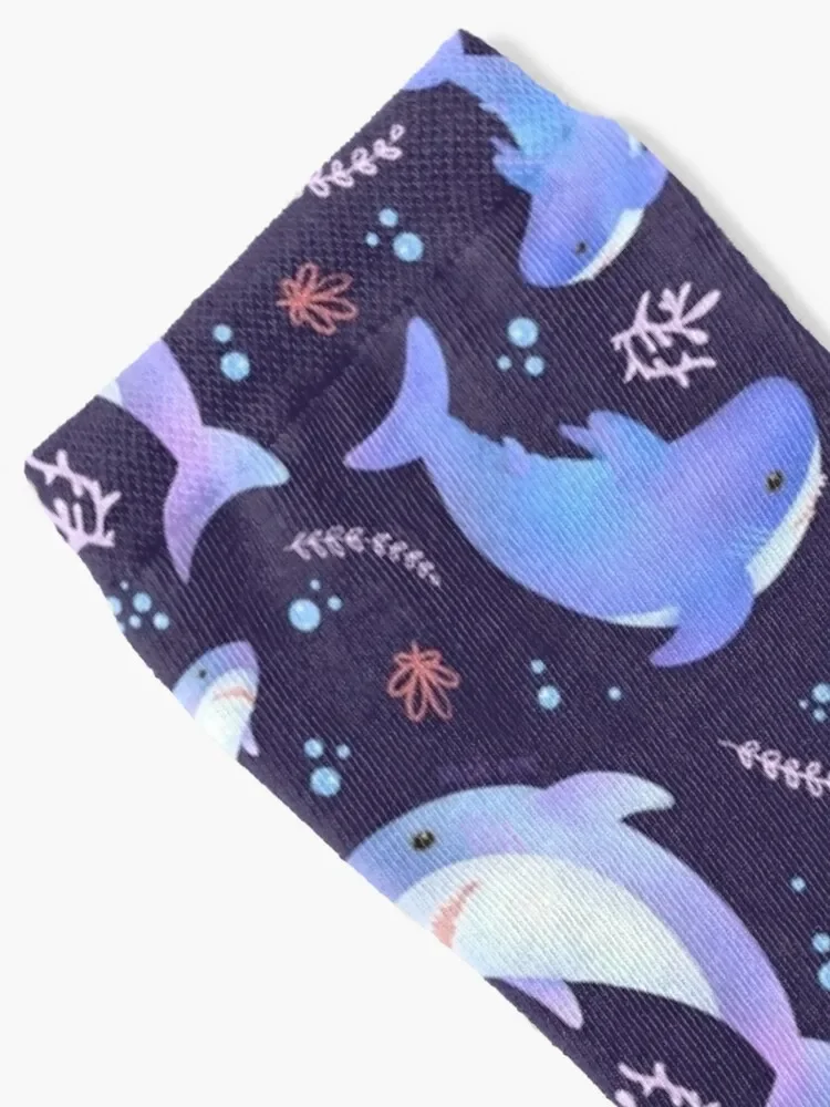 Brucie Blahaj shark under the sea pattern Socks cool socks Soccer