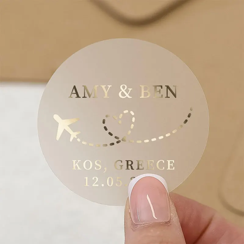Personalised Wedding Thank You Stickers Gold Foil Thank You Labels ...