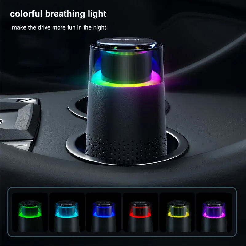 Small Air Purifier H12 Filter Smell Dust Odor Removal 8 Millon Negative Ion Air Purifier Color Light Desk Office Car Clear