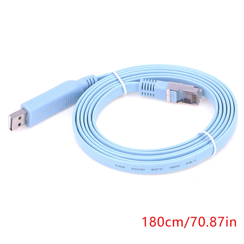 

1pc NEW 1.8M USB To RJ45 USB To RS232 Serial To RJ45 CAT5 Console Adapter Cable Cord For Cisco Routers New Wholesale