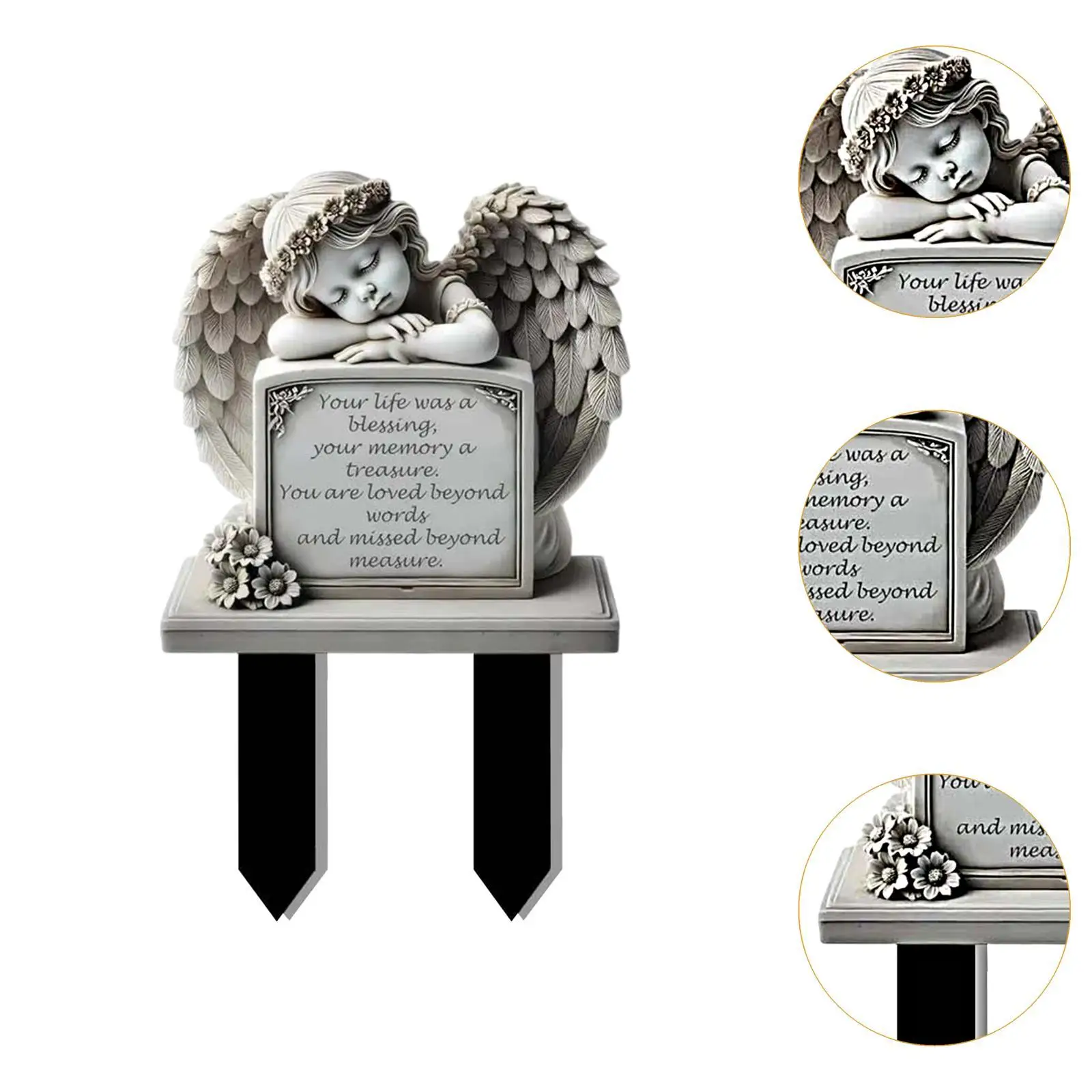 2D Flat Garden Stake Ornament Flowerpot Decor for Backyard Outdoor Lawn