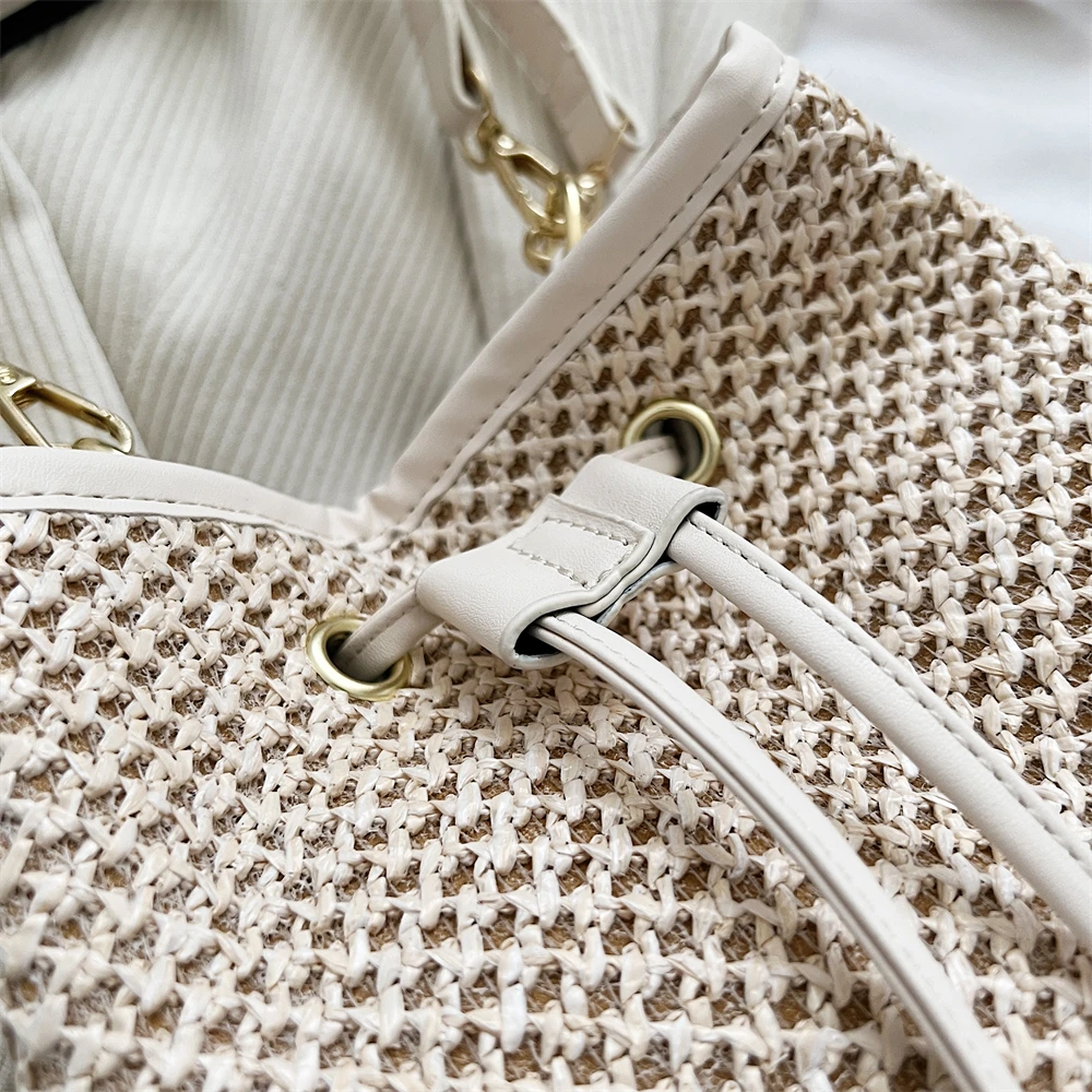 MOODS Straw Woven Design Crossbody Bags For Women Summer