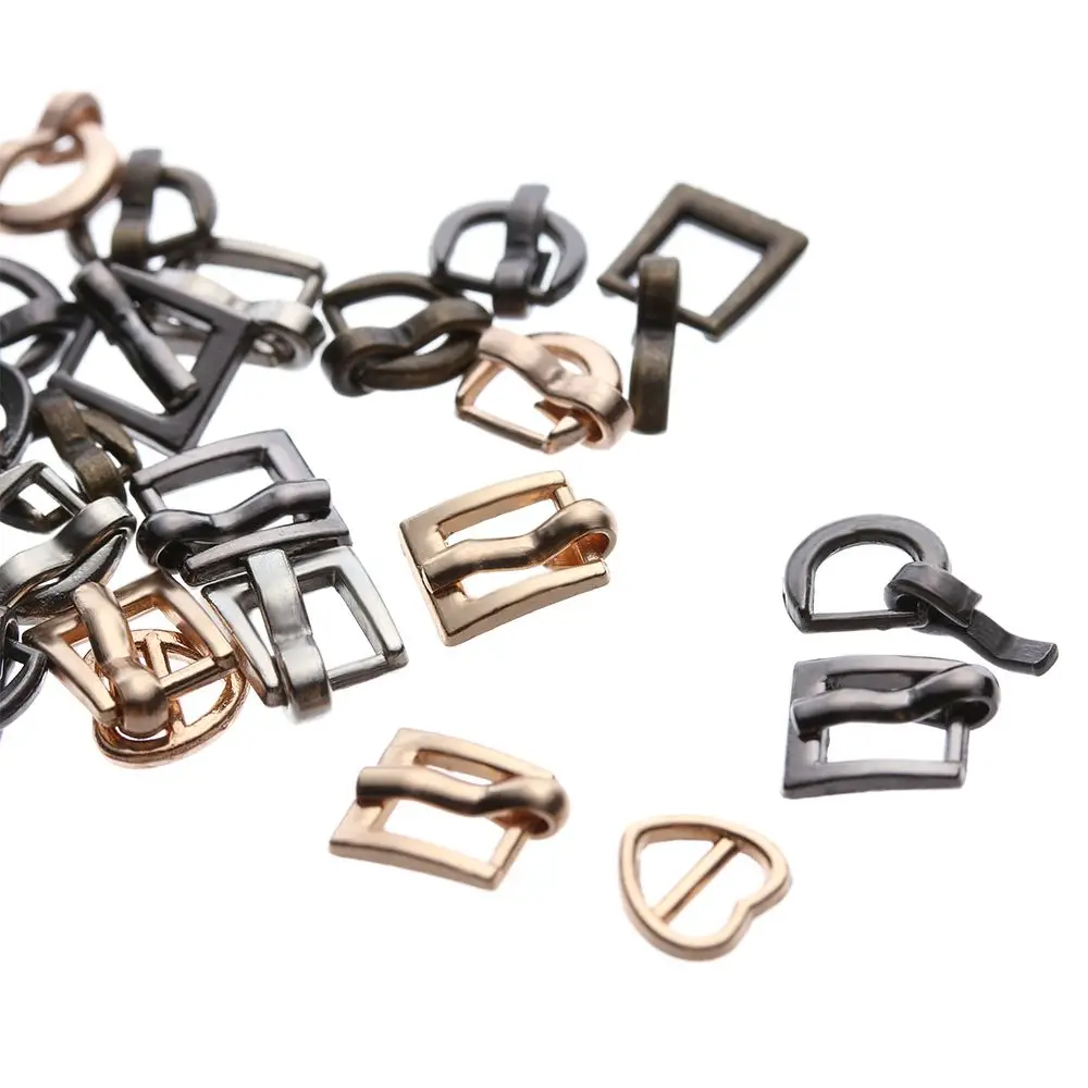 6PCS 7*8MM Mini Tri-glide Buckle Belt Buckle Doll Bag Buckles Ultra-small Diy Doll Buckle Shoes Clothes Accessories