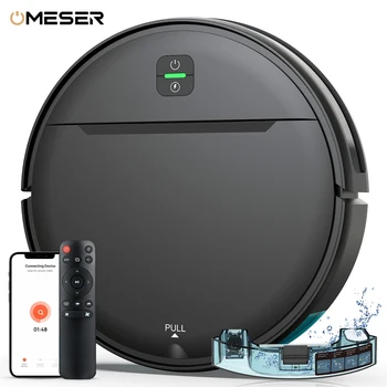 OMESER BR181 Robot Vacuum Cleaner Combo Mop 4KPa Suction Robotic WiFi/Voice Control Auto-Recharge Pet Hair Vacuum Cleaning Robot 1