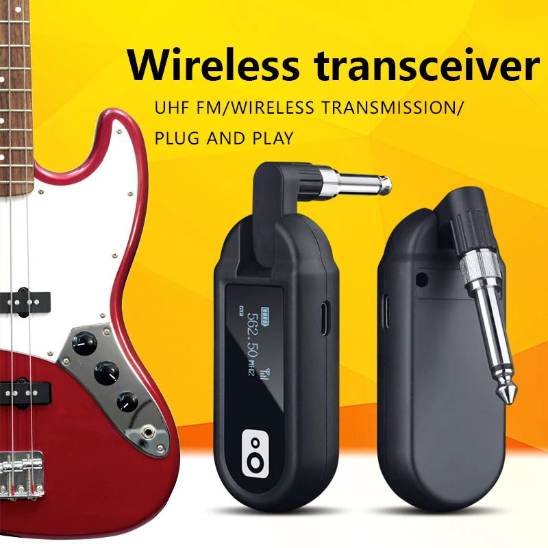 Electric Guitar Electric Blowpipe UHF Wireless Transmitter Receiver Drums Piano Instruments Pickup Audio Transmission Lossless