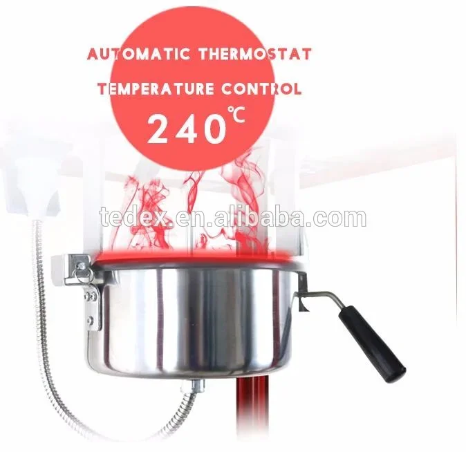 Factory Price Automatic Popcorn Maker Electric Commercial Popcorn Machine with Cart 5