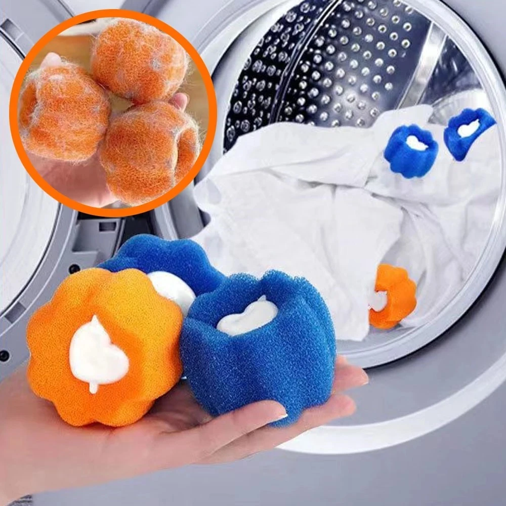 Magic Laundry Ball Kit Washing Machine Cleaning Balls Reusable Clothes Hair Cleaning Tool Cat