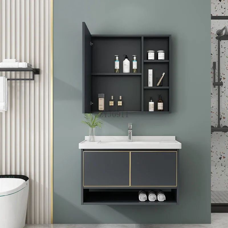Bathroom Cabinet Combination Set Bathroom Ceramic Integrated Basin Wash Basin Washbasin