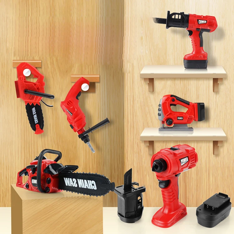 Children's Pretend Play Tool Set Repair Tools Toys Electric Simulation Repair Tools Electric Drill Chainsaw Without Battery