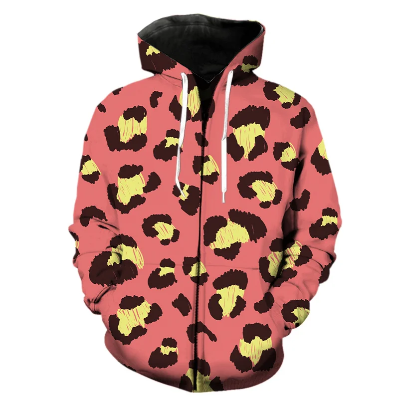 thumbnail image 1 of Sudadera con capucha y estampado 3D de leopardo para hombre, sudadera con cremallera y estampado de piel de animal estilo Harajuku, sudaderas de manga larga a la moda para la calle, 1 of 5