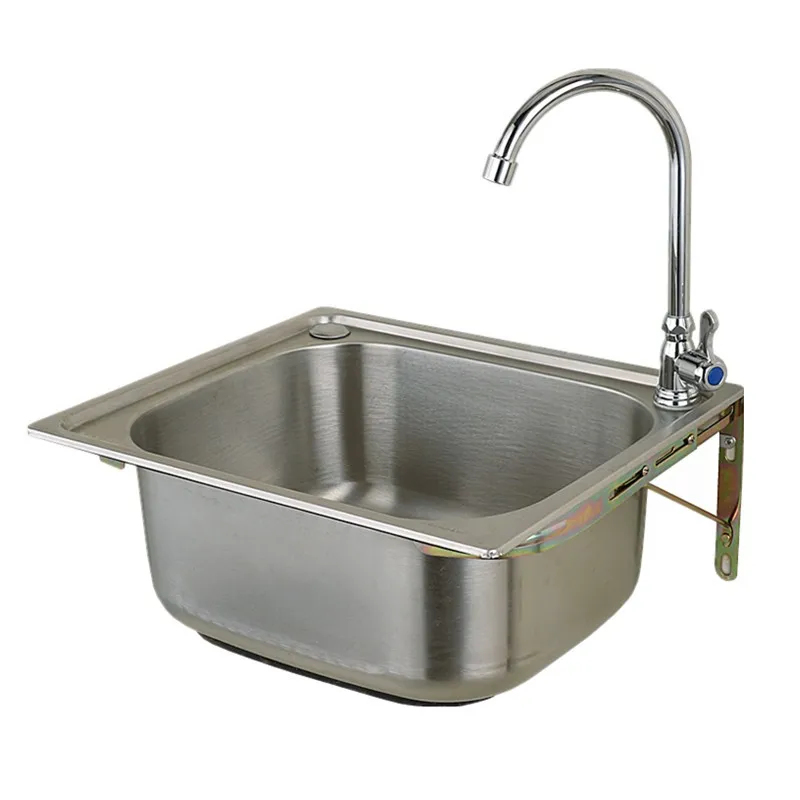 Kitchen sink Handmade stainless steel single bowl sink above counter or wall mounted vegetable Wash basin set mx4221950