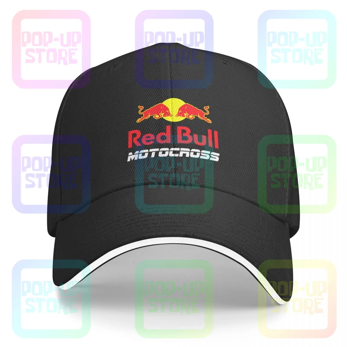 Red Racing Bull Fan Sandwich Cap 