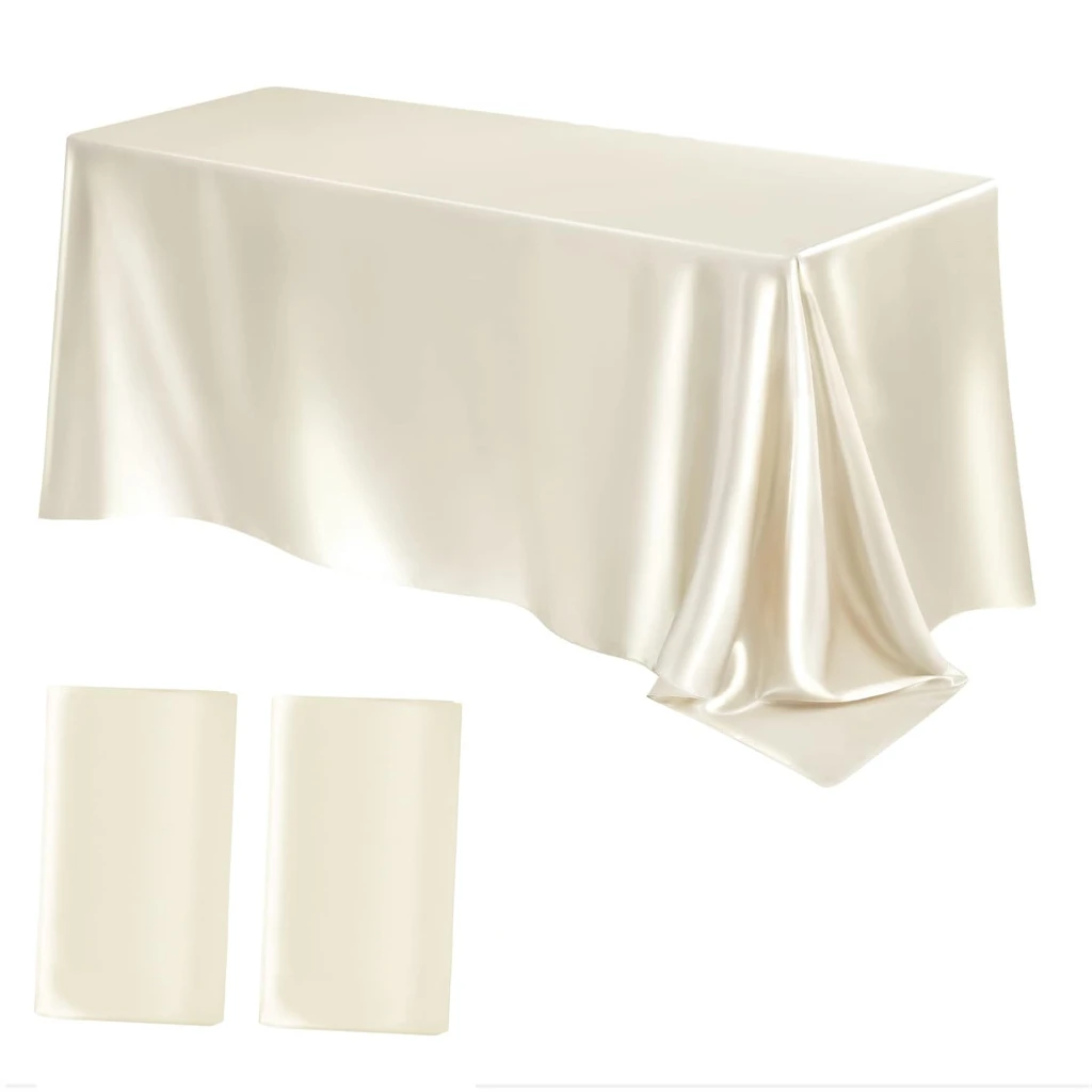 Table Cloth Rectangular Tablecloth Satin Rectangular Table Overlay Cover