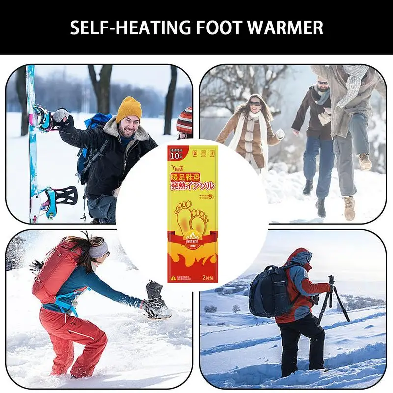 Self Heating Insoles Rapid Heating Shoe Inner Soles Up to 10 hours of heating Winter Foot Toe Warmers for ski fishing hiking