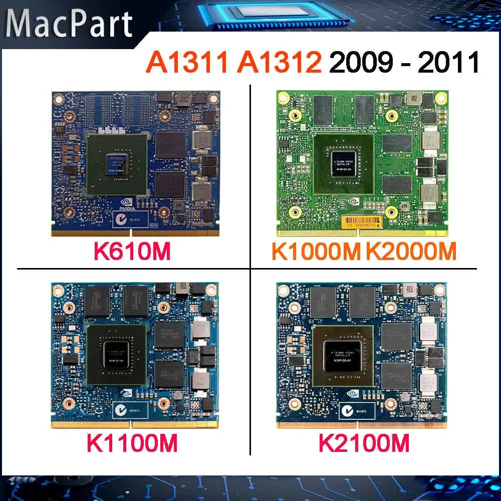 

Quadro K610M 1GB K1000M K1100M K2000M K2100M 2GB Video Card K610 K1000 K1100 K2000 K2100 For iMac A1311 A1312 2009 2010 2011