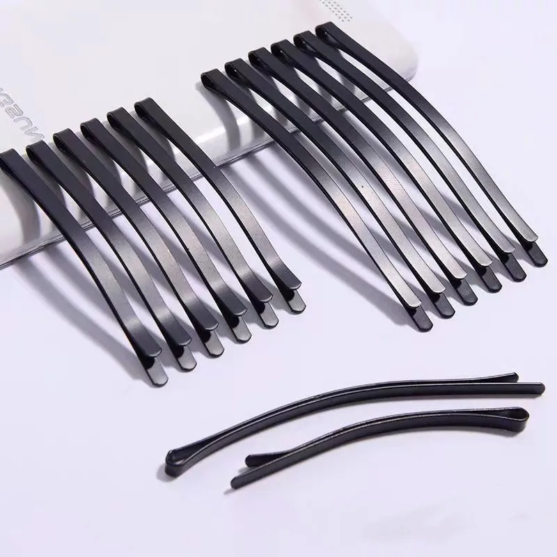 10pcs 6.5/8.5cm Black Bangs Clip Hairpin Korean Simple One