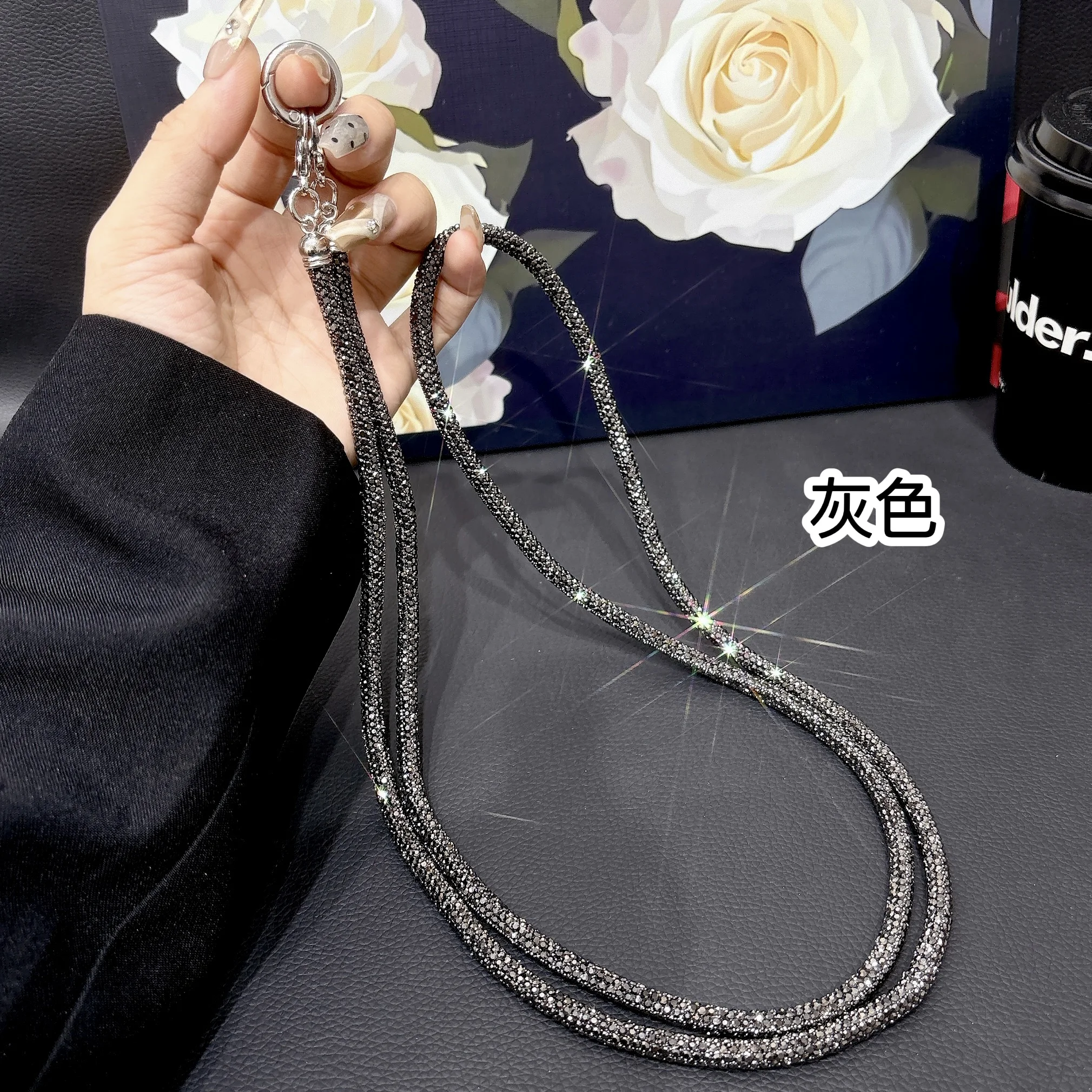 كريستال فاخر الهاتف المحمول الحبل حجر الراين Cross...