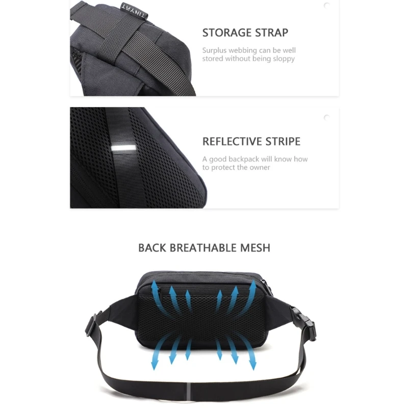 Fanny Pack Crossbody Bag Shoulder Bag for Women Chest Bags Waist Bag Phone  E74B