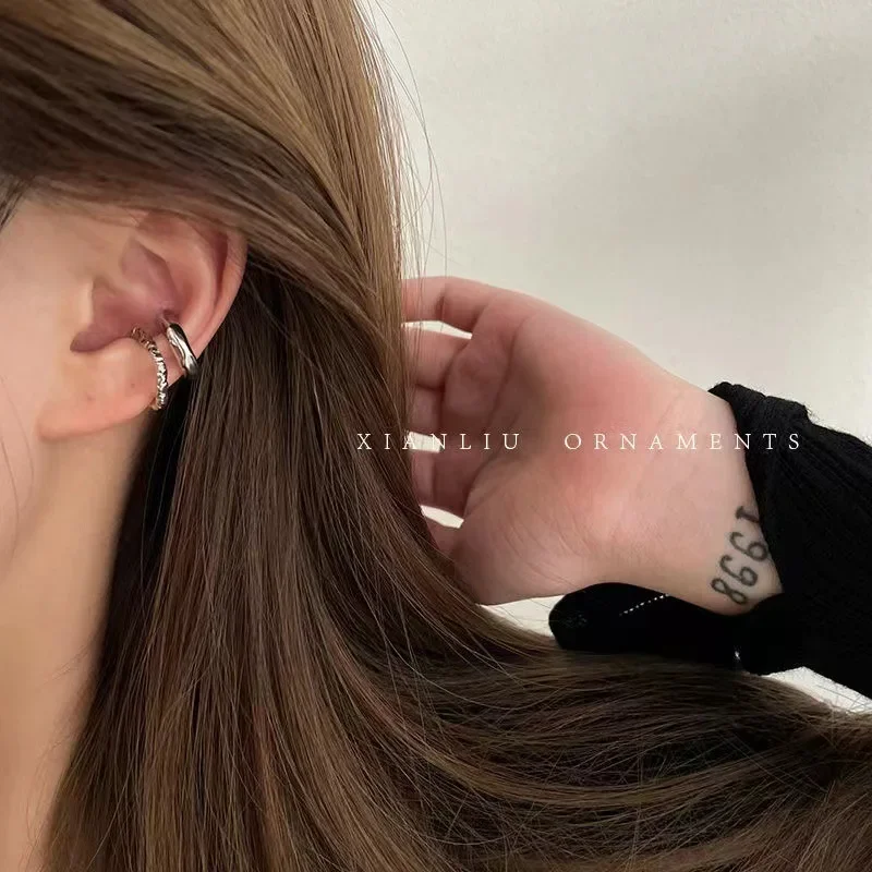 Ear Clip Earrings Clip Earrings Ear Clip Ear Accessories Punk Irregular Geometric Ear Cuff Earrings for Women Non-Piercing Metal Ear Clip Fake Cartilage Fashion Jewelry Party