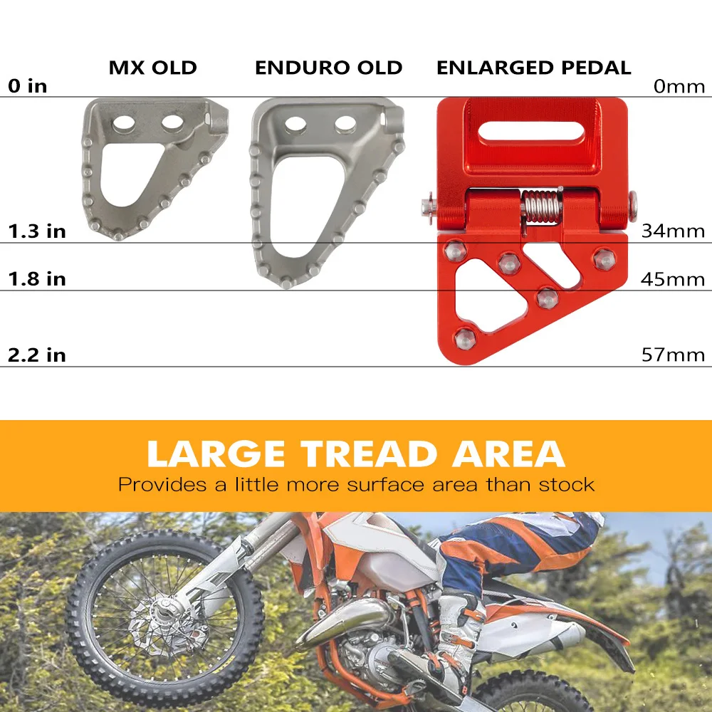 NICECNC Klappbare Bremspedalspitze für GasGas EC 300 2021-2024, EC 250, EC250F, MC 125, MC 250, MC250F, EX, EXF 250, 350 und KTM EXC 300 – Detail 2